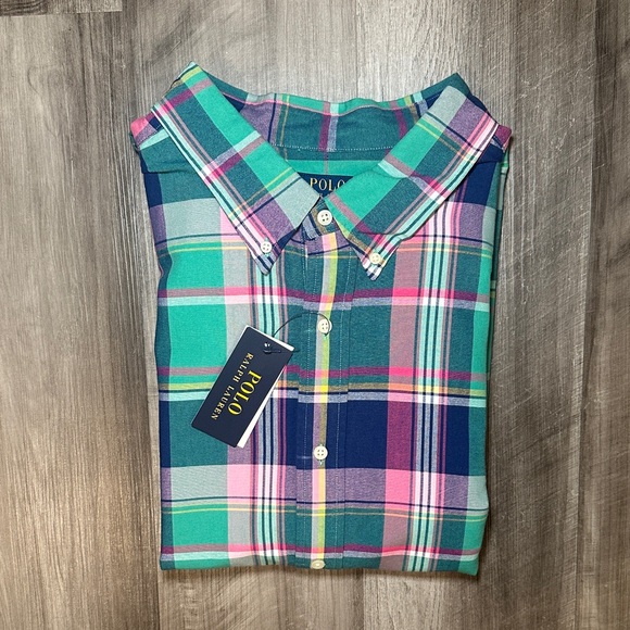 Polo Ralph Lauren Classic Plaid Short Sleeve Button Down - 4XB